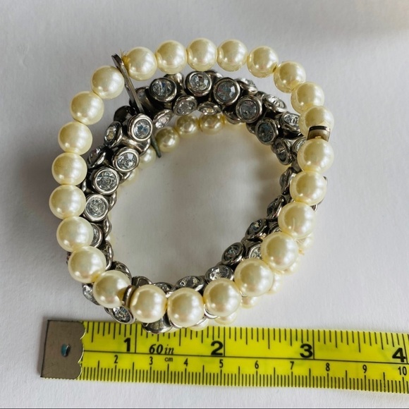 Fashion imitation of pearls bracelet, 3 in 1 - Picture 7 of 7